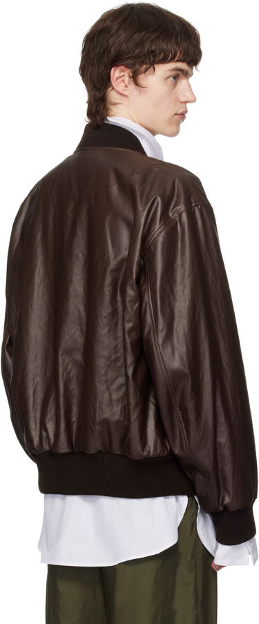 Bomber bunda Dries Van Noten Dries Van Noten Faux-Leather Bomber Jacket Hnedá | 251-020515-1502, 2