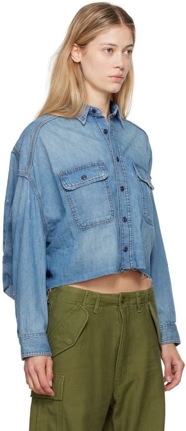 Košeľa R13 R13 Cropped Denim Shirt Modrá | R13W3163 243, 1