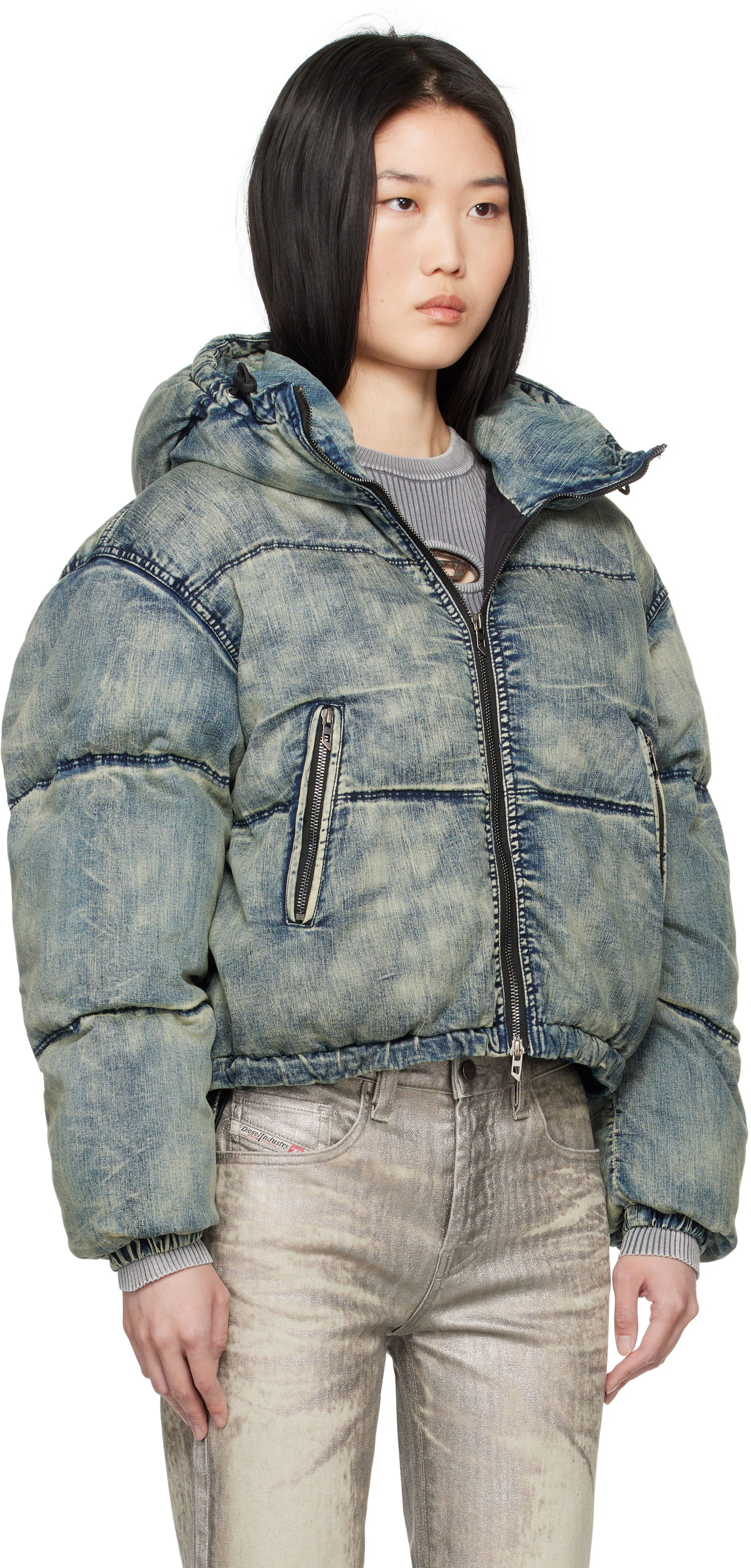 Prešívaná bunda Diesel Denim Puffer Jacket Modrá | A14549 0SKAI, 1