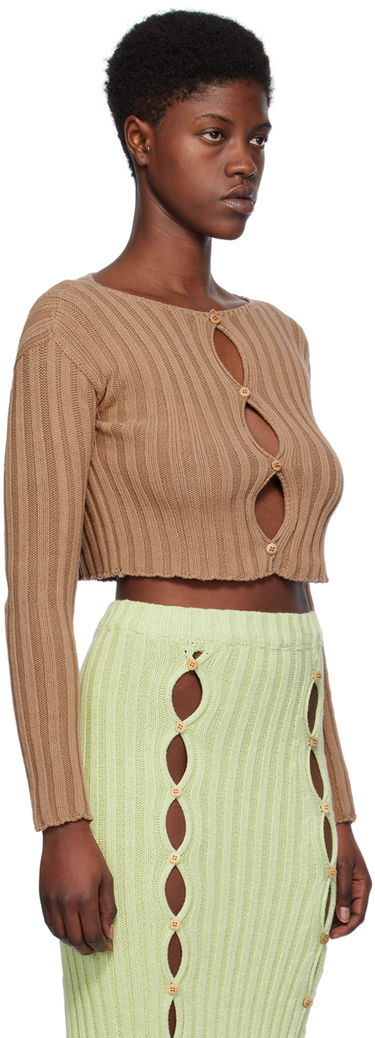 Sveter Baserange Baserange Macau Knit Top Hnedá | KNMAC-CO-SP24, 1