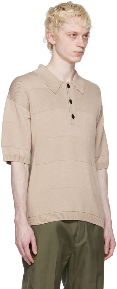 Polo tričko Helmut Lang Oversized Polo Shirt Béžová | N02HM701, 1