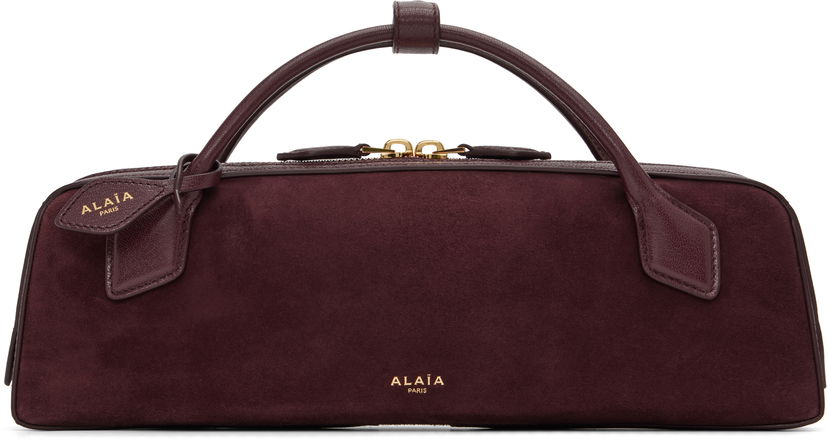 Kabelka Alaïa ALAÏA 'Le Teckel' Suede Clutch Bag Vínová | AA1S06026CA577