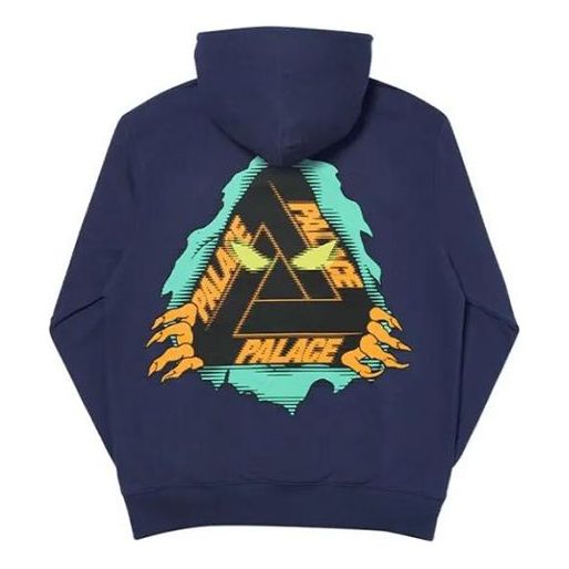 Mikina Palace Triangle Logo Sweatshirt Modrá | P19HD044, 0