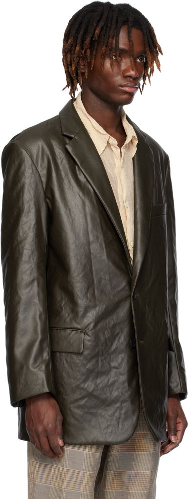 Bunda Dries Van Noten Dries Van Noten Coated Blazer Hnedá | 251-020411-1502, 4