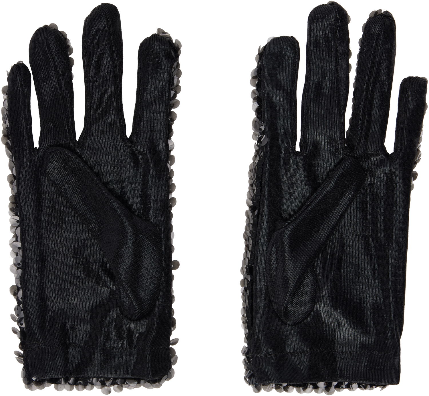 Rukavice Anna Sui Sequin Short Gloves Čierna | 824K91, 1