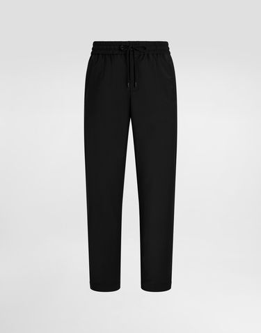 Nohavice Dolce & Gabbana Dolce & Gabbana Structured Wool Canvas Trousers Čierna | GP14UTFURK8N0000, 0