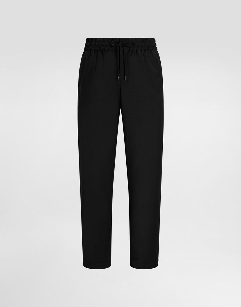 Nohavice Dolce & Gabbana Dolce & Gabbana Structured Wool Canvas Trousers Čierna | GP14UTFURK8N0000