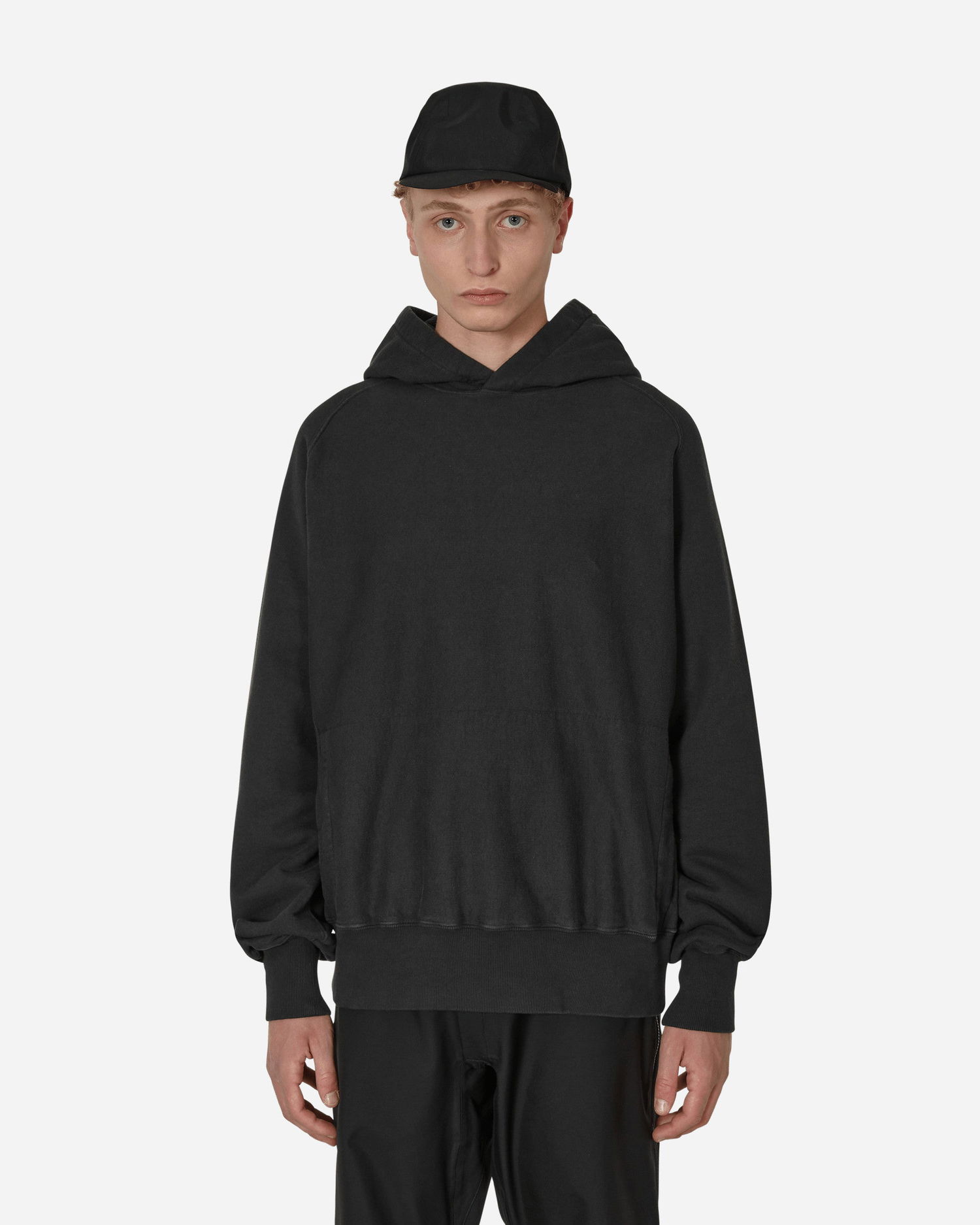 Mikina GR10K Compass Raglan Unbrushed Hoodie Čierna | AW22GR6A4FJ OB, 0