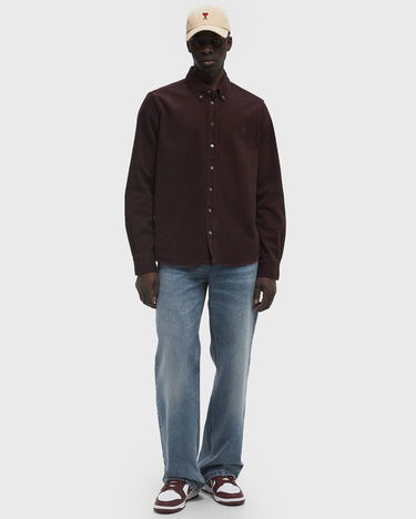 Košeľa AMI AMI Paris Classic ADC Long Sleeve Shirt XXL Vínová | USH060.DE0054-633, 1