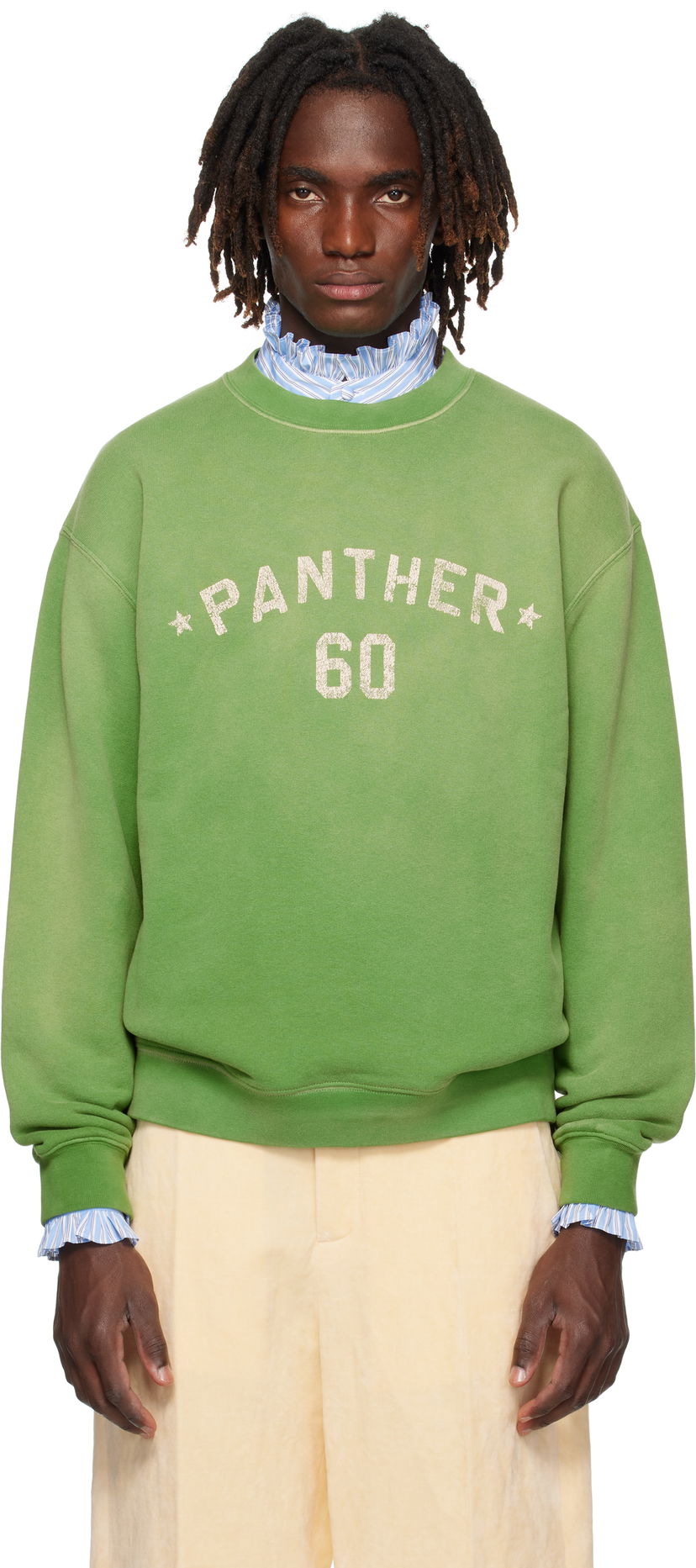 Mikina Valentino Valentino 'Chez Valentino' Print Cotton Sweatshirt Zelené | 7V3MF29NAYH