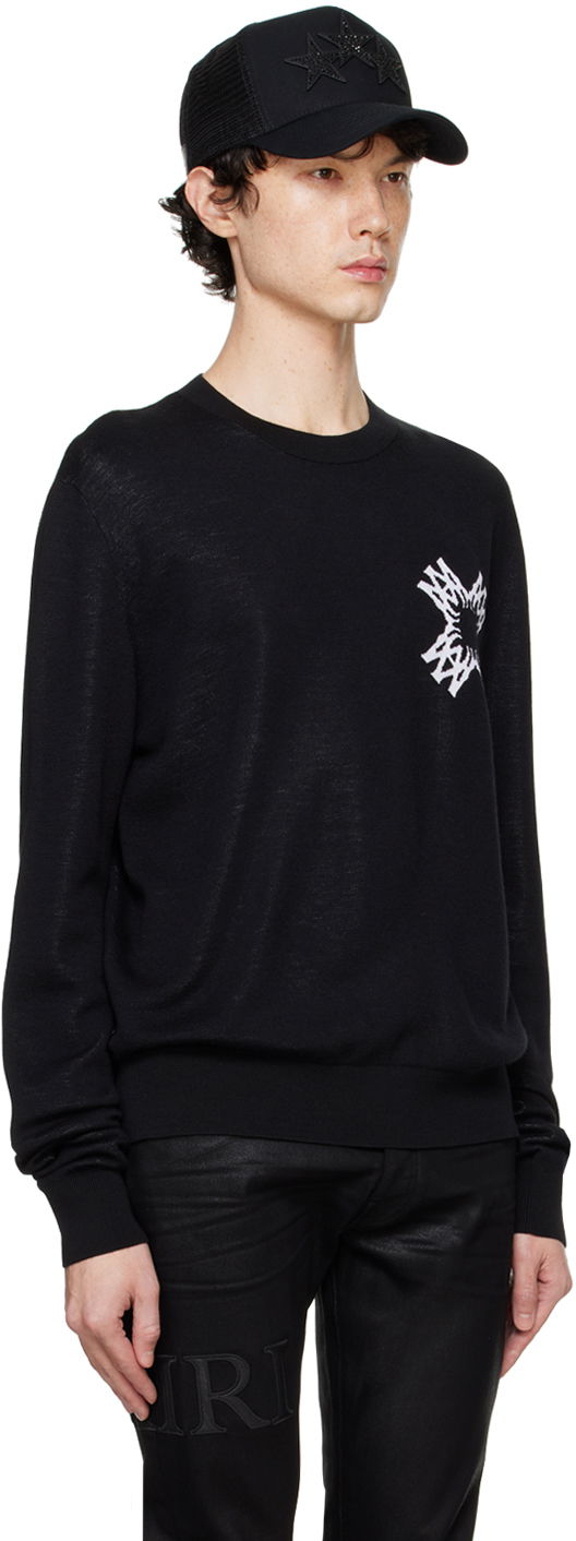 Sveter AMIRI AMIRI MA Quad Crewneck Sweater Čierna | AMKNCW1066, 1