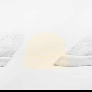 Kulicha Footshop Stone Knit Beanie with Embroidered Logo Biela | FTSHP_460, 5