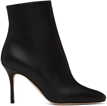 Starostlivosť o obuv Manolo Blahnik Manolo Blahnik Insopo Leather Ankle Boots Čierna | 319-1187, 0