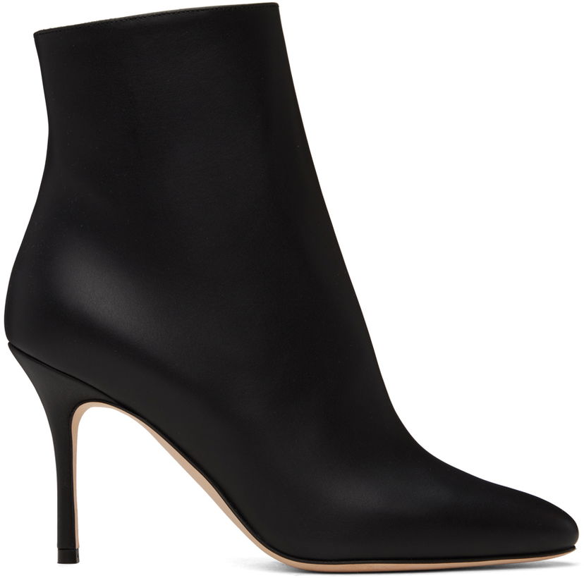 Starostlivosť o obuv Manolo Blahnik Manolo Blahnik Insopo Leather Ankle Boots Čierna | 319-1187