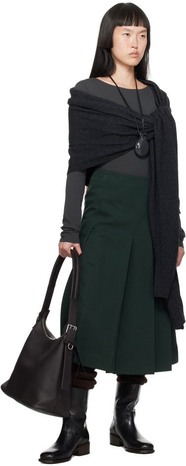 Sukňa LEMAIRE Lemaire Pleated Wrap Midi Skirt Zelené | SK1016 LF1123, 3