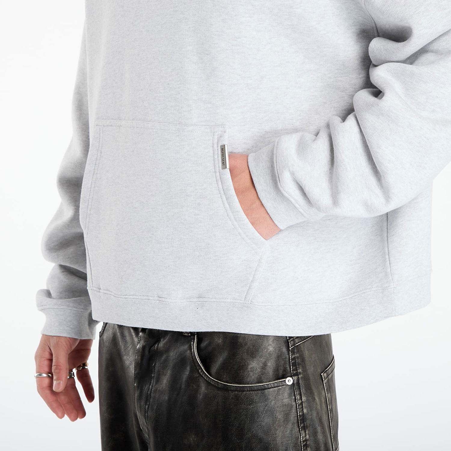 Mikina Represent Clo Initial Boxy Oversized Hoodie Šedá | INM413-508, 1