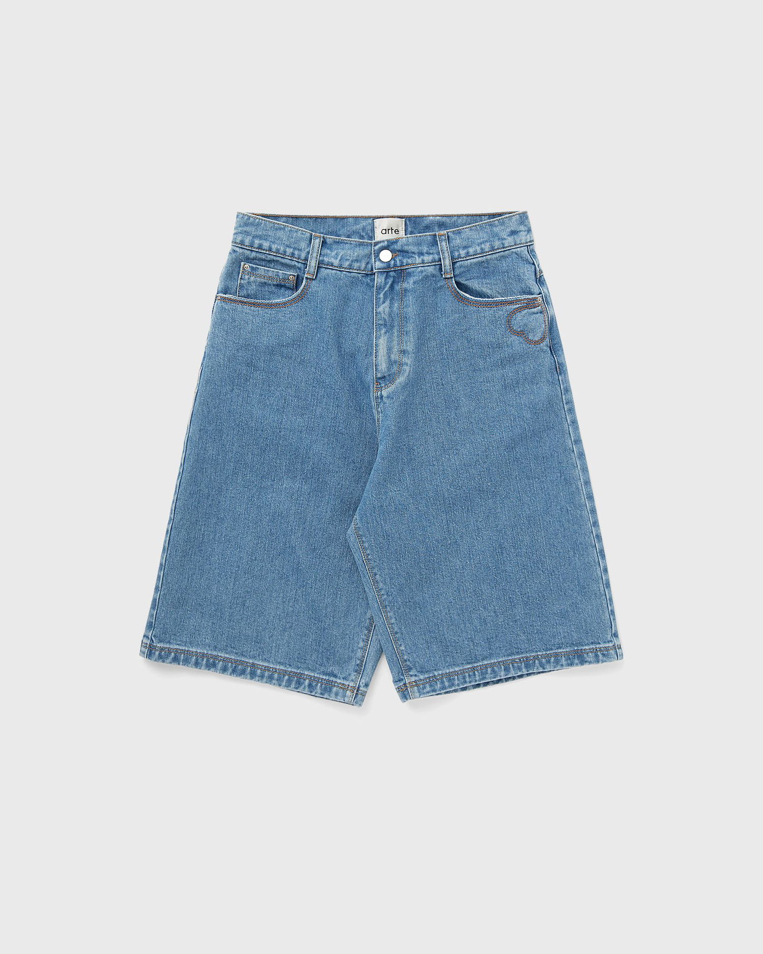 Šortky Arte Antwerp Heart Detail Stitch Modrá | SS24-077SHO-DENIM, 0