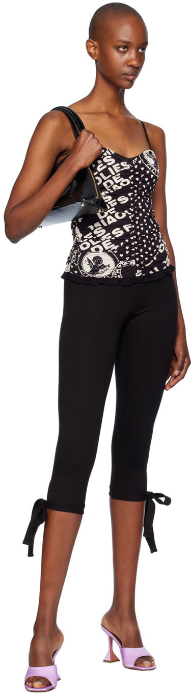 Tielko Miaou Miaou Renzo Printed Tube Top Čierna | 7064TJBLSF, 3