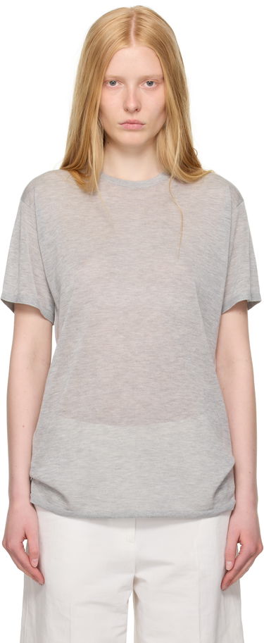 Tričko TOTEME TOTEME Knit T-Shirt Šedá | 253-WRT0531-YA0079, 0