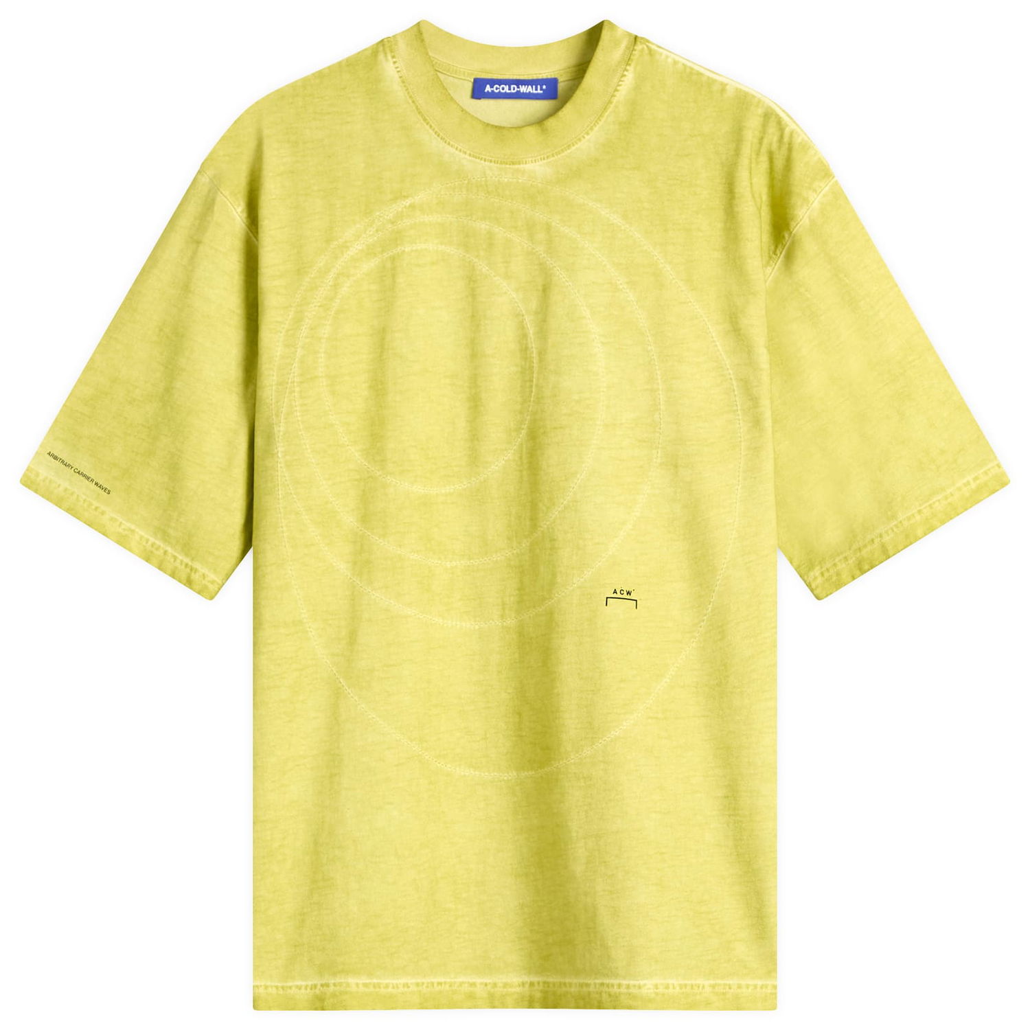 Tričko A-COLD-WALL* A-COLD-WALL* Men's Frequency T-Shirt, Size Large Žltá | ACWMTS213-YLW, 1