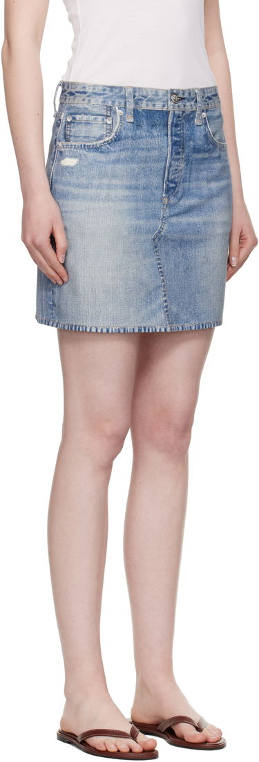 Sukňa rag & bone rag & bone Miramar Ponte Miniskirt Modrá | WCW25PB0030703, 1