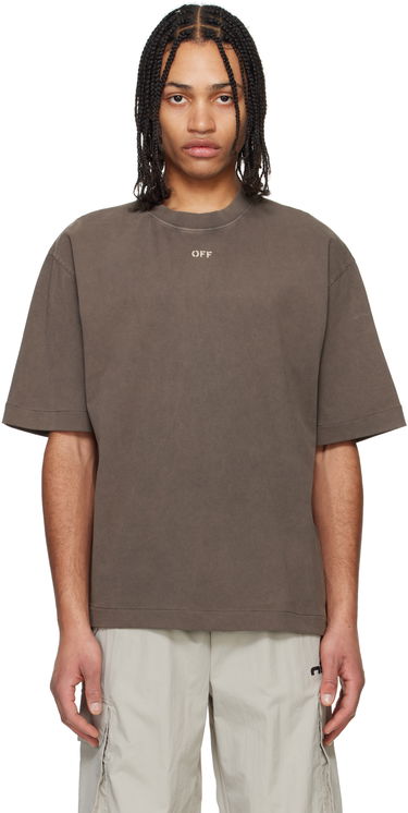 Tričko Off-White Off-White Martyrdom Arrow Skate Short Sleeve T-Shirt Hnedá | OMAA120S25JER00I6E61, 0