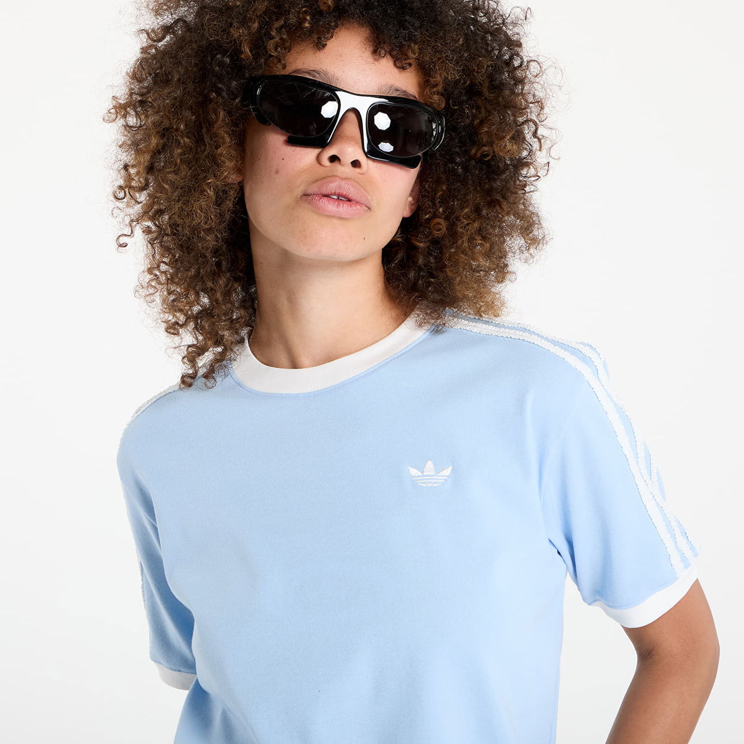 Tričko adidas Originals adidas Originals Ruffle 3-Stripes T-Shirt Modrá | KC8820, 1