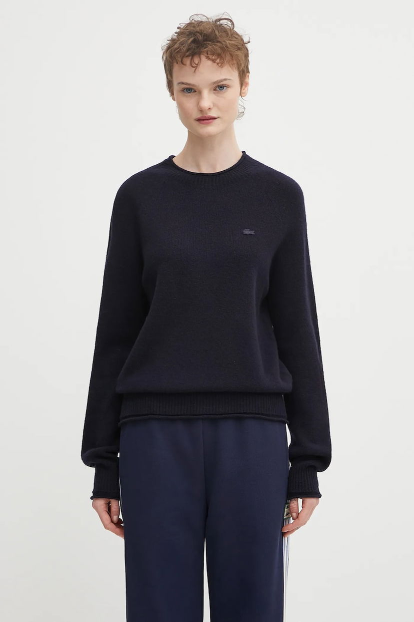 Sveter Lacoste Lacoste Wool Sweater Navy | AF4160