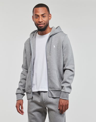 Mikina Polo by Ralph Lauren Double Knit Tech Logo Central Hoodie Šedá | 710881517031, 0