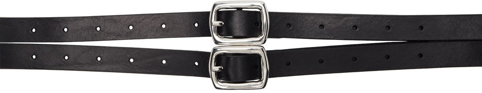 Opasok Maison Margiela MM6 Double Buckle Belt Čierna | SA5TP0009 P5553, 0