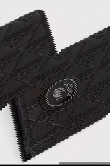 Peňaženka Lacoste Geometric Pattern Leather Bifold Čierna | NH4400MR, 2