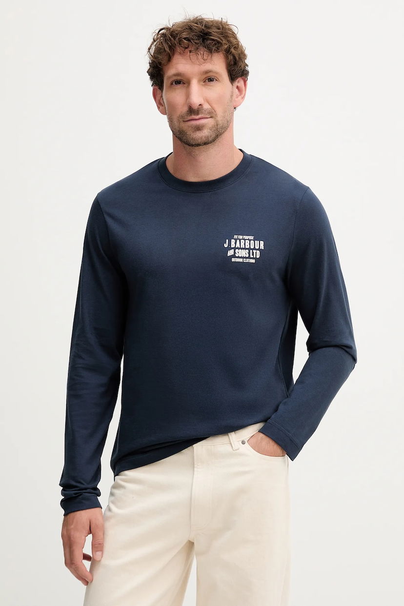 Tričko Barbour Barbour Long Sleeve Graphic T-Shirt Navy | MTS1471