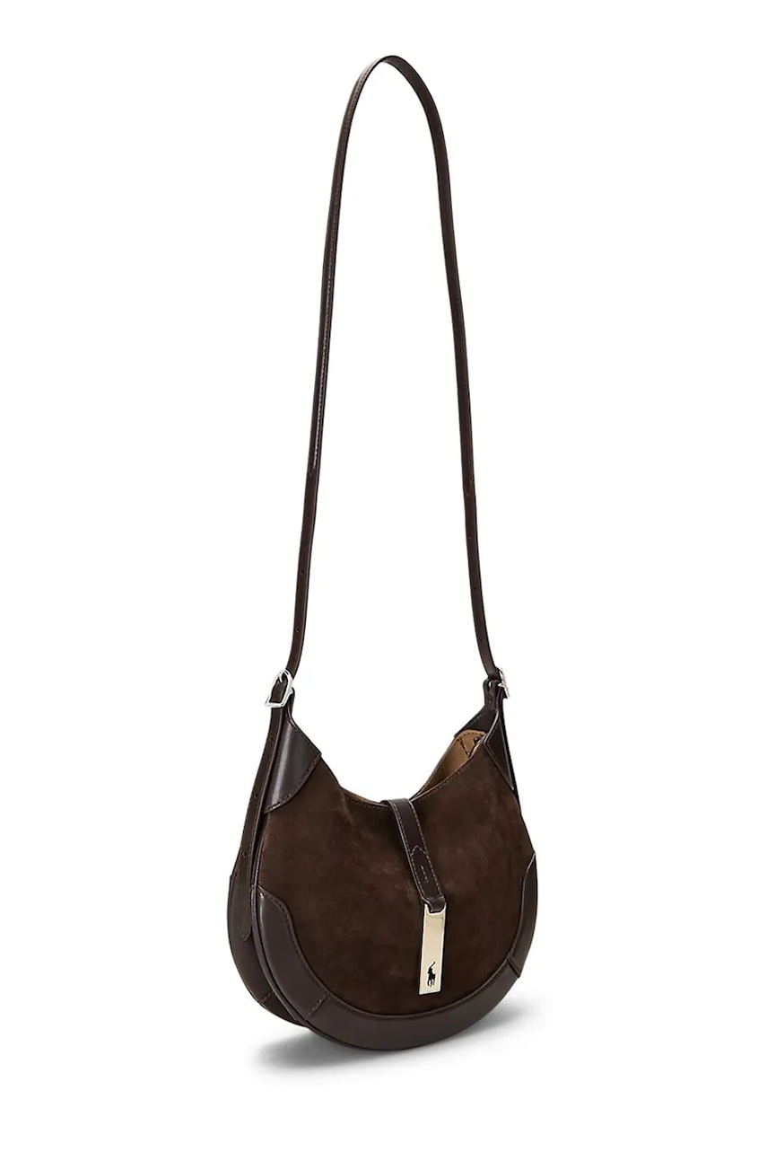 Kabelka Polo by Ralph Lauren Suede Handbag Hnedá | 428945972, 1