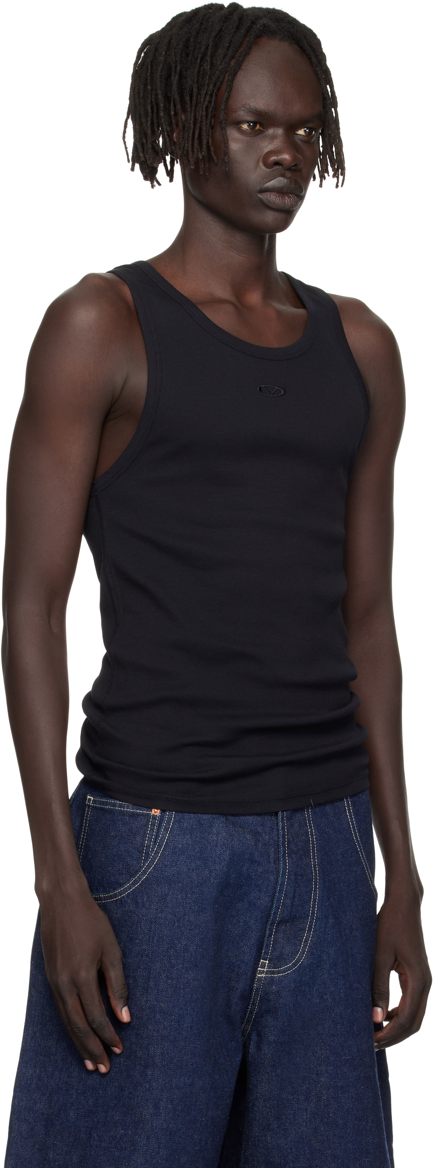 Tielko VETEMENTS Vetements Oval Logo Tank Top Čierna | MH76TT120B, 1