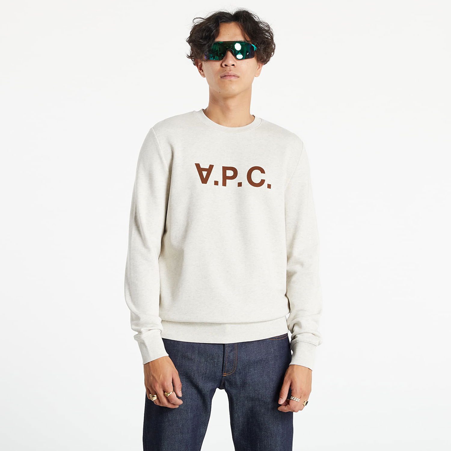 Mikina A.P.C. Vpc Logo Print Sweatshirt Béžová | COECQ-H27378 PBB, 0