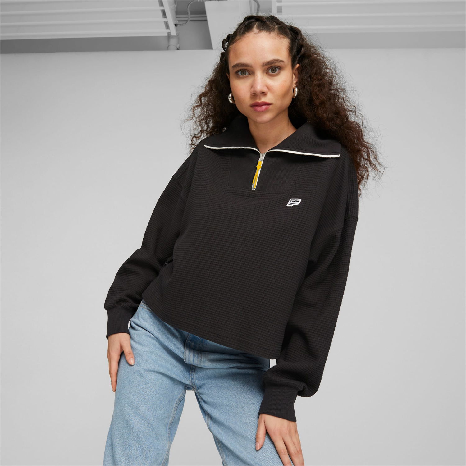 Mikina Puma DOWNTOWN Sweatshirt Čierna | 621458_01, 0