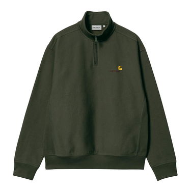 Mikina Carhartt WIP Half Zip American Script Sweat Zelené | I027014.1NQXX, 1