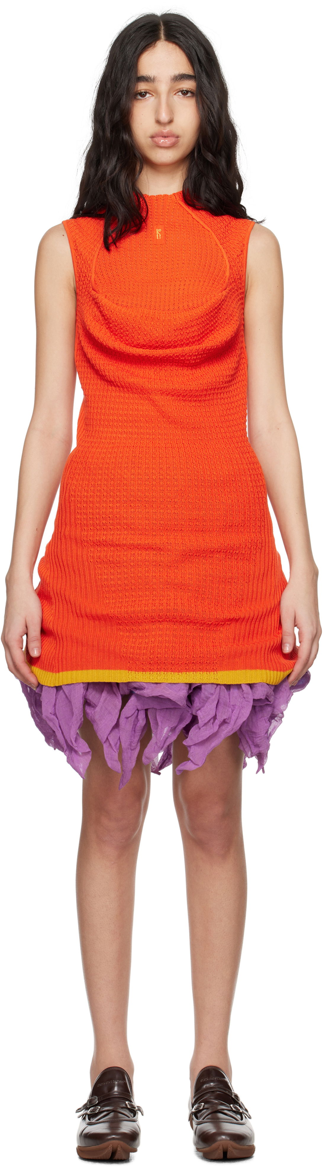 Šaty KIKO KOSTADINOV Kiko Kostadinov Vecto Knit Tunic Minidress Oranžová | KKWSS25KN03-94, 0