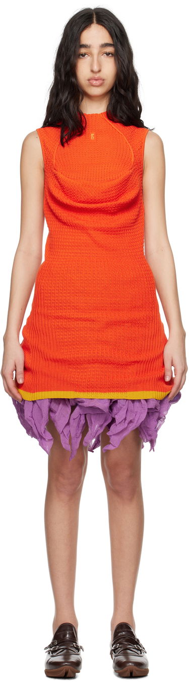 Šaty KIKO KOSTADINOV Kiko Kostadinov Vecto Knit Tunic Minidress Oranžová | KKWSS25KN03-94, 0
