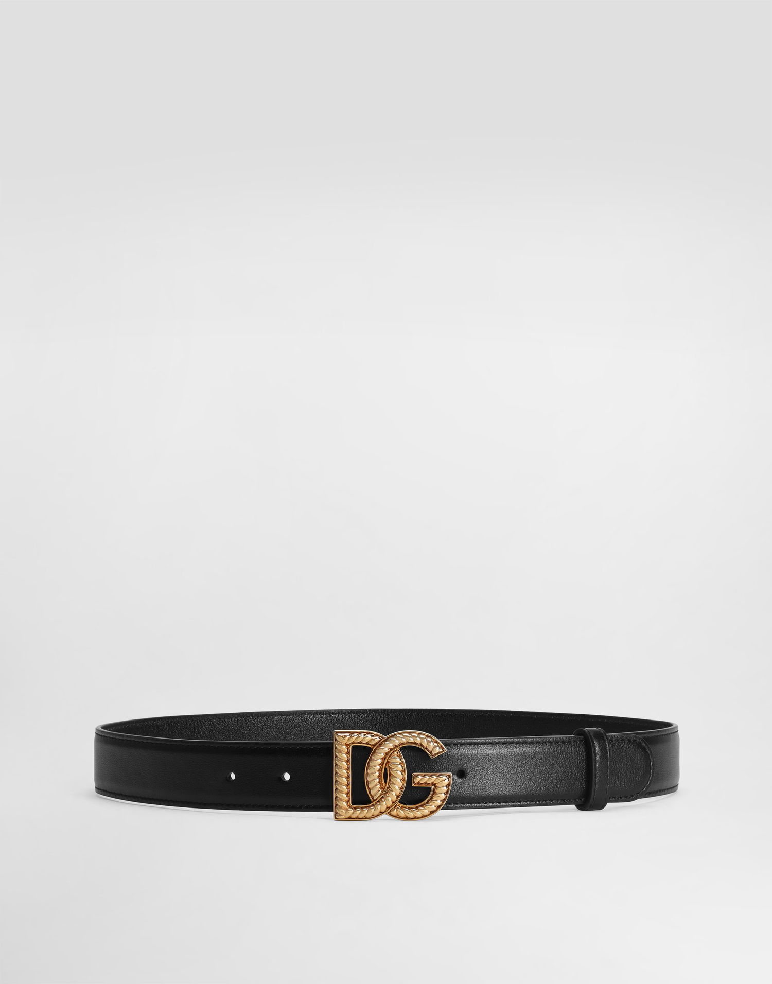 Opasok Dolce & Gabbana Dolce & Gabbana DG Logo Leather Belt Čierna | BE1663AV95680999, 0