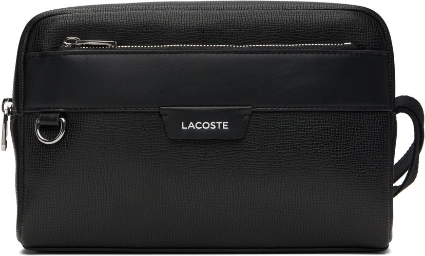 Cestovná taška Lacoste Lacoste Ossian Leather Toiletry Pouch Čierna | NH5046OI_000
