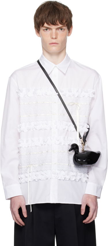Košeľa Simone Rocha Simone Rocha Lace Ribbon Trim Shirt Biela | 5391 1025, 0