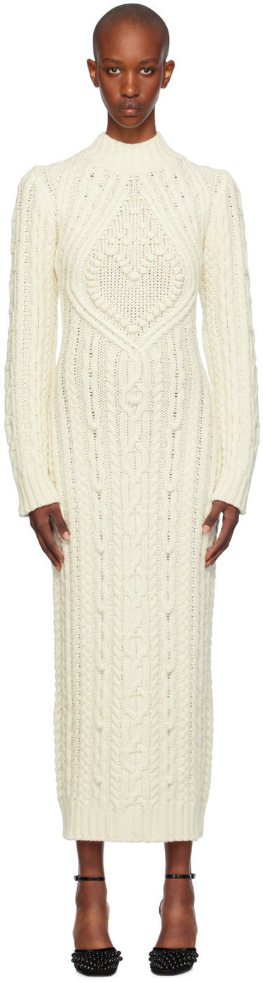 Šaty Jean Paul Gaultier Jean Paul Gaultier Cable Knit Maxi Dress Biela | 24/31-F-RO241-M080-64, 0
