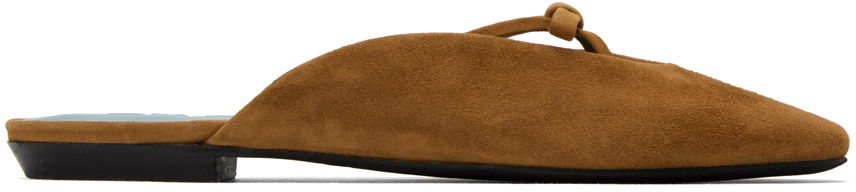 Oblečenie BY FAR BY FAR Finn Suede Leather Mules Hnedá | 23FWFNNFLTNU, 0