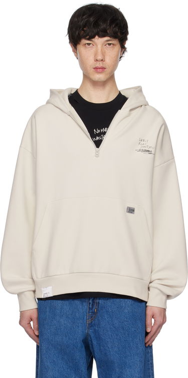 Mikina izzue Izzue Graphic Print Zip Hoodie Béžová | IZXSWN3157W4NGYR, 0
