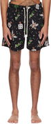 Palm Angels Pin Up Print Swim Shorts