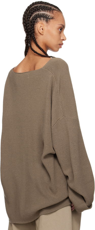 Sveter Entire Studios Entire Studios Dormer V-Neck Balloon-Sleeve Sweater Hnedá | ES2715DT, 2