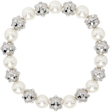 Náramok Marc Jacobs Marc Jacobs 'The Pearl Dot Statement' Necklace Metalická | 2R3JNC001J52, 0