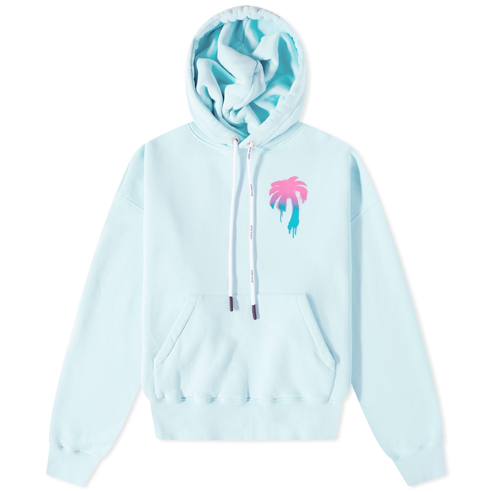 Mikina Palm Angels I Love PA Popover Hoody Tyrkysová | PMBB058S23FLE0014084, 0