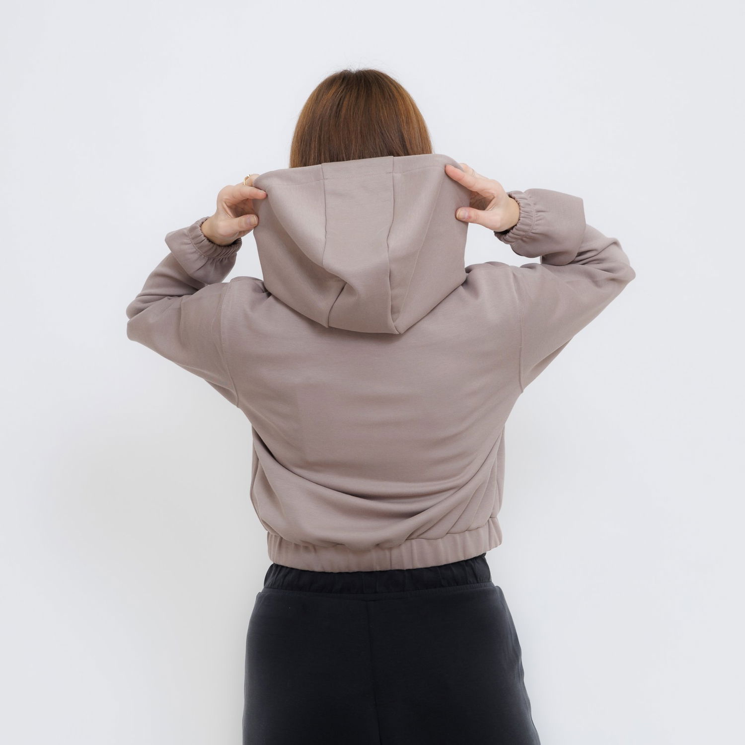 Mikina GUESS Guess Roberta Full Zip Cropped Hoodie Hnedá | V5RQ20KC3D2-A120, 1